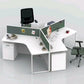 Workstation – 3-Person L-Shape, MDF & Metal Base – WR333