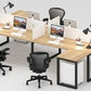 Workstation – 4-Person L-Shape, MDF & Metal Base – WR33L