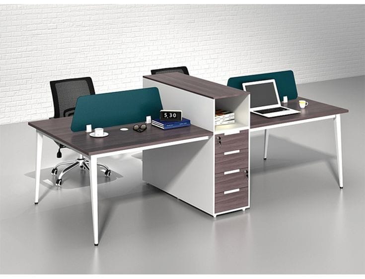 Workstation – 4-Person with Privacy Screens, MDF – WR606D
