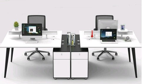 Workstation – 4-Person with Privacy Screens, MDF – WR606D