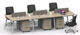 Workstation – 4-Person with Privacy Screens, MDF – WR606D