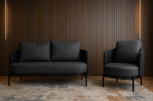 Lounge Sofa – Faux Leather, Pine Wood Frame & Legs – SF-133