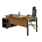 Executive Desk – L-Shaped with Side Storage Metal Legs – MD124