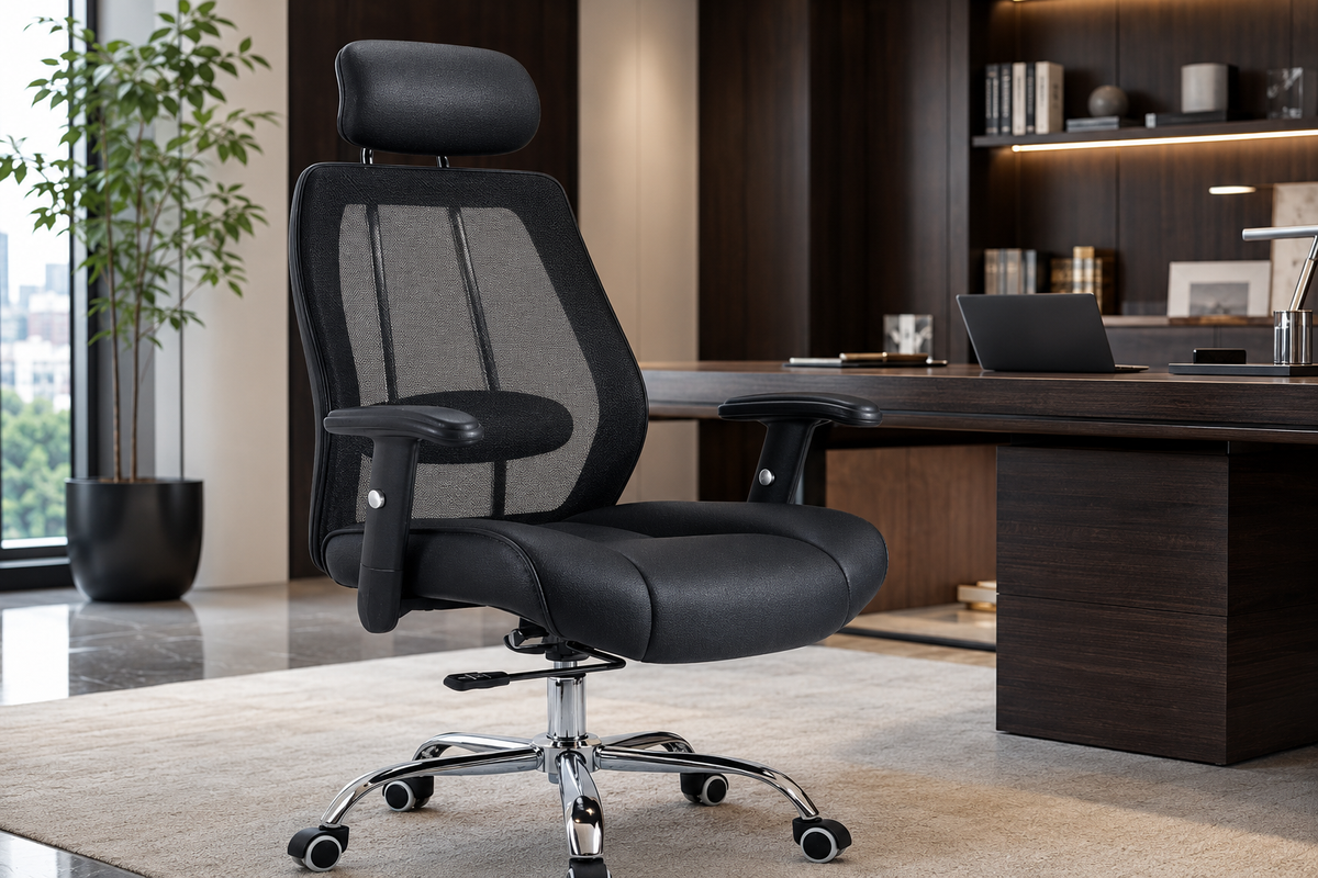 Ergonomic Office Chair – High Back Leather Foam – CH25A