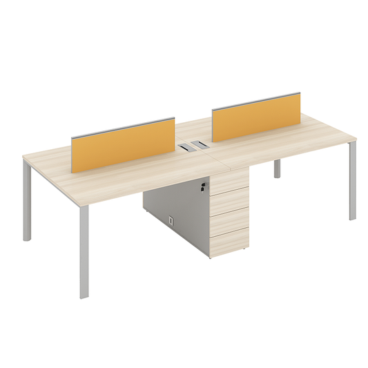 محطة عمل – مجموعة لأربعة أشخاص، خشب MDF مغلف – WR521-140