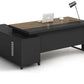 Executive Desk – Metal Frame & Wood Top Industrial Design – MD999
