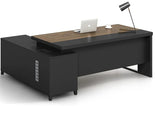Executive Desk – Metal Frame & Wood Top Industrial Design – MD999