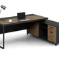 Executive Desk – Metal Frame & Wood Top Industrial Design – MD999