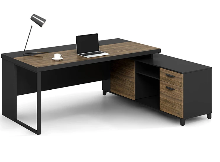Executive Desk – Metal Frame & Wood Top Industrial Design – MD999