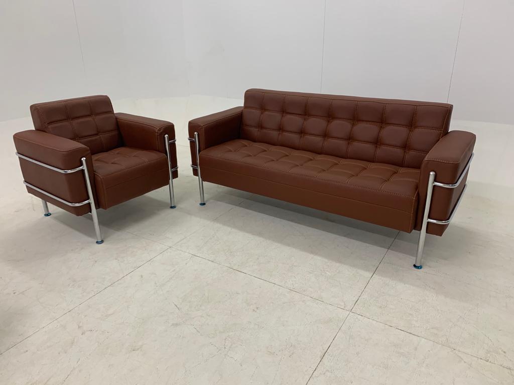 Lounge Sofa – Faux Leather & Solid Wood Frame – SF-120