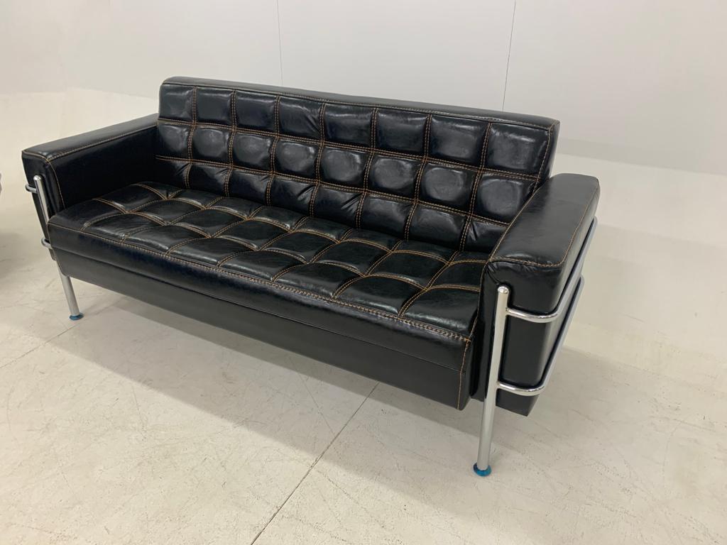 Lounge Sofa – Faux Leather & Solid Wood Frame – SF-120