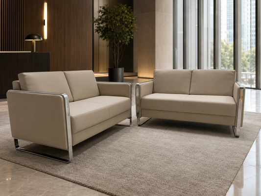 Lounge Sofa – Faux Leather, Pine Wood Frame & Legs – SF-201